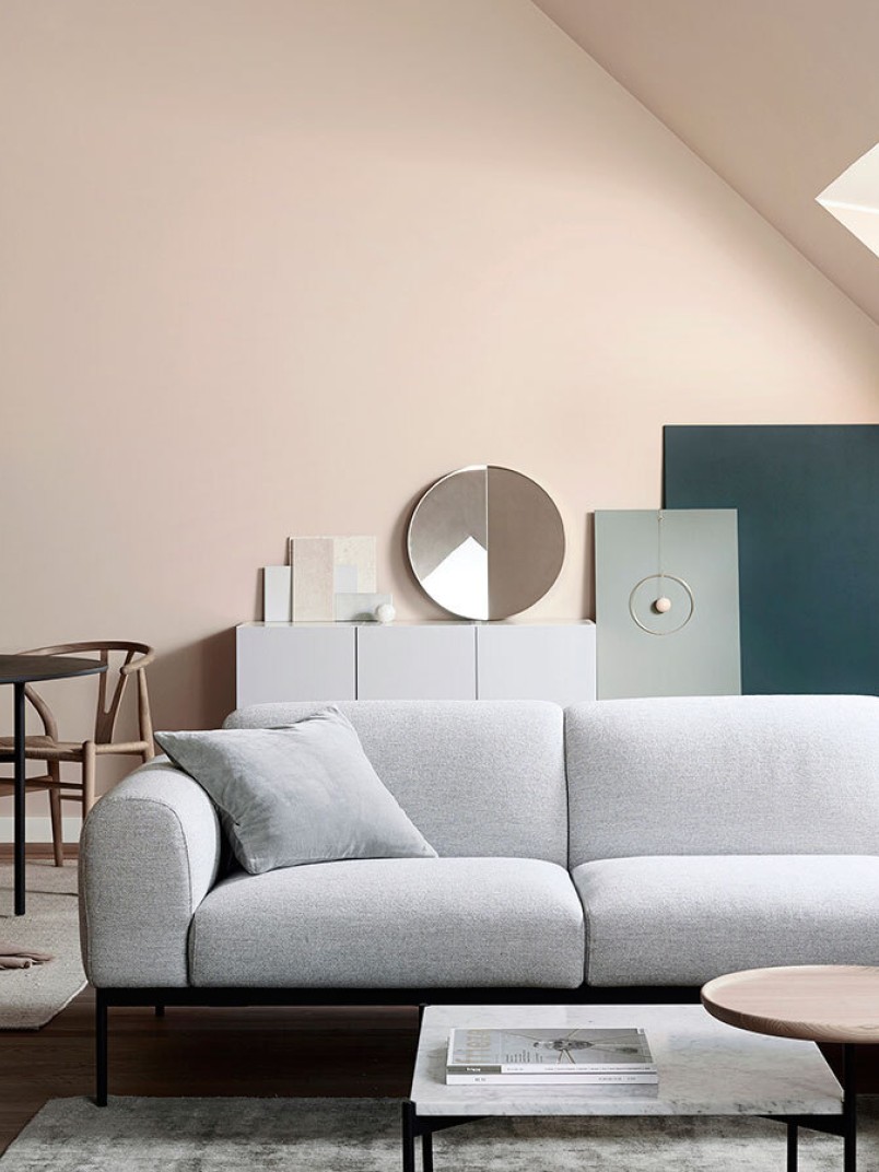 Elegancki salon w beżu Tikkurila Angora