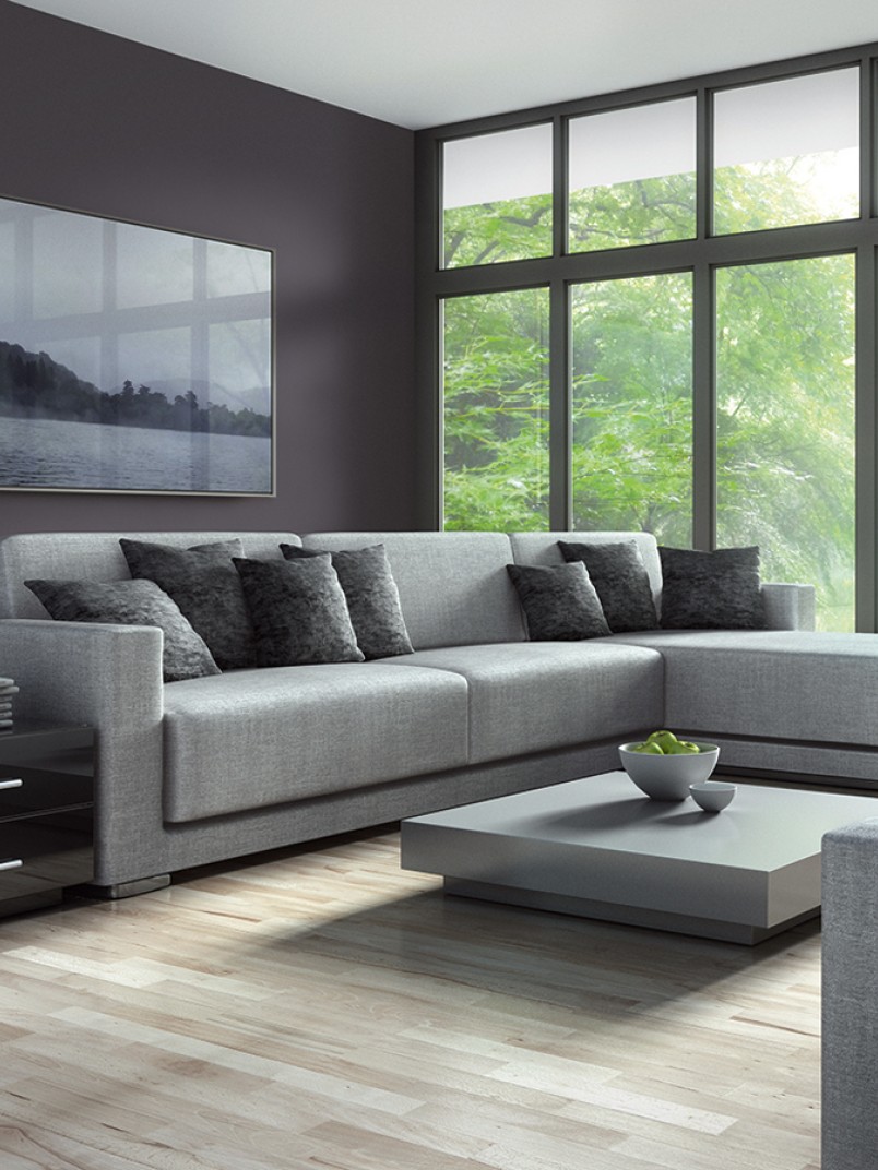 Inspiracje dla salonu w szarej tonacji Tikkurila Deco Grey