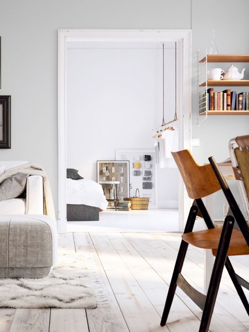 Salon inspirowany skandynawskim stylem