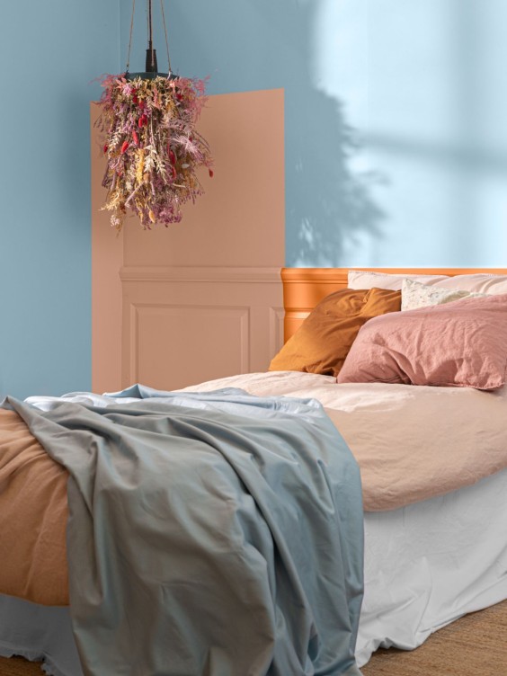 Sypialna w kolorach Tikkurila.