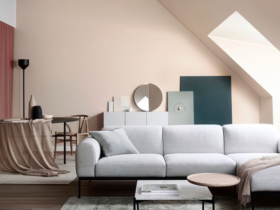 Elegancki salon w beżu Tikkurila Angora
