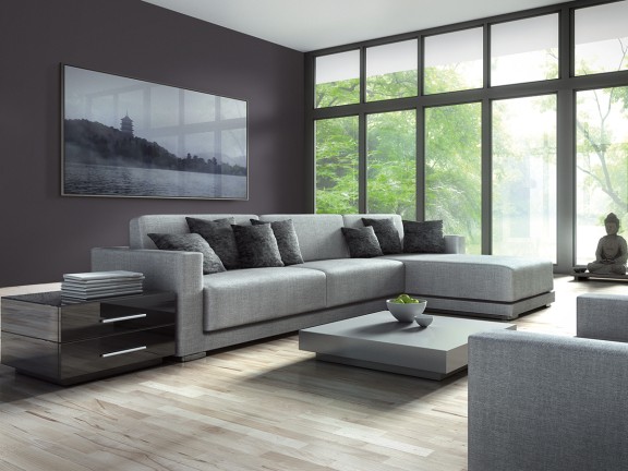 Inspiracje dla salonu w szarej tonacji Tikkurila Deco Grey