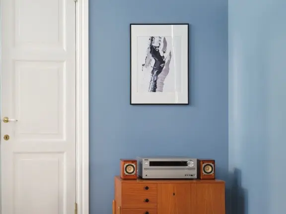 Blue interior wall