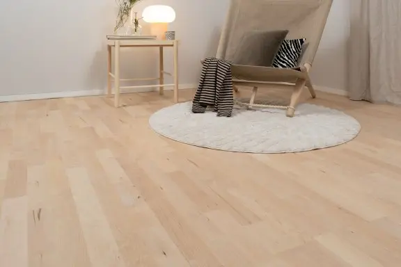 wooden floor varnished with lacquer
