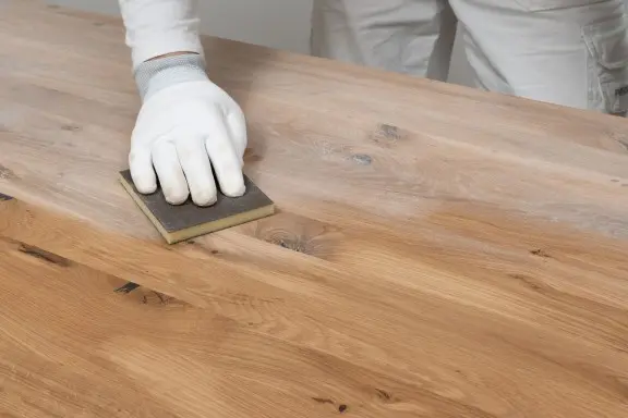 sanding wooden furniture before waxing