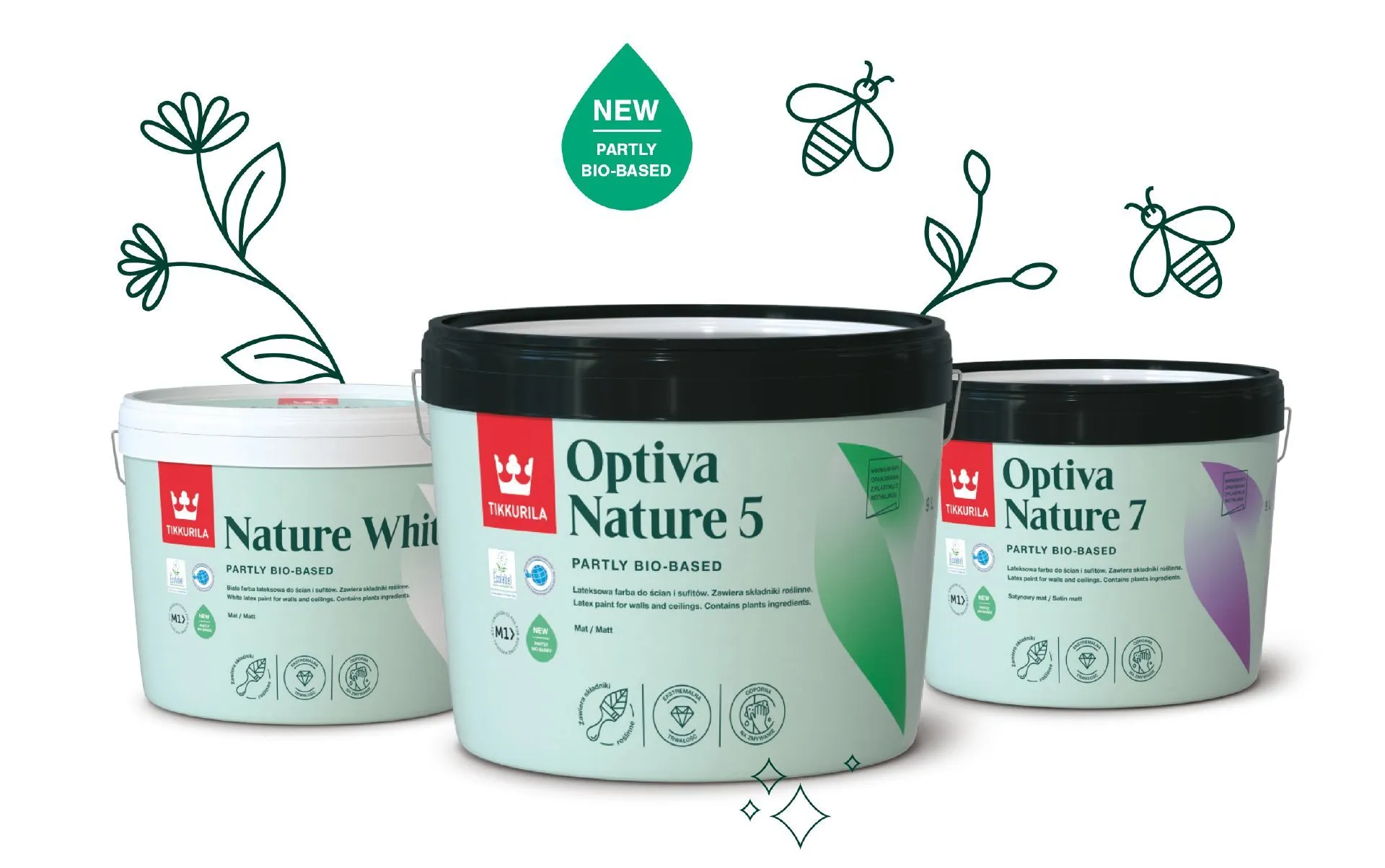 Farby do wnętrz z linii Tikkurila Nature 