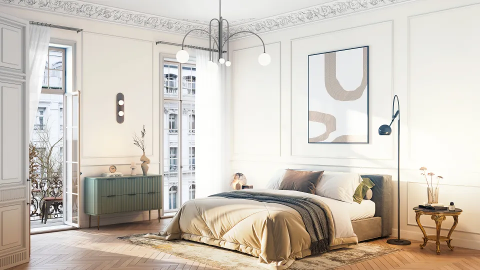 Sypialnia w odcieniu off-white Siren