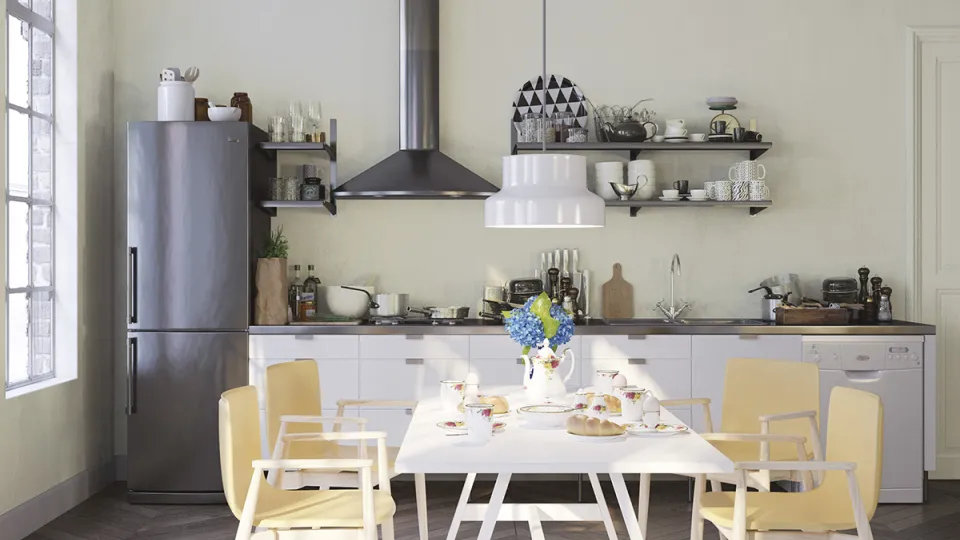 Aranżacja kuchni w tonacji Off-white - kolor Marble