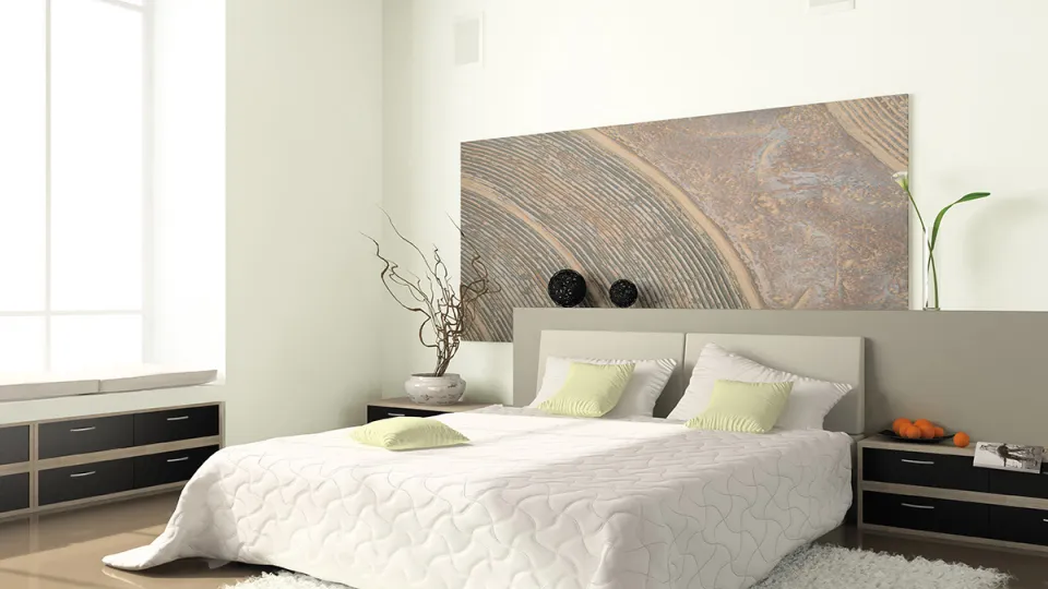 Nowoczesna sypialnia w bieli Tikkurila off-white Albatros