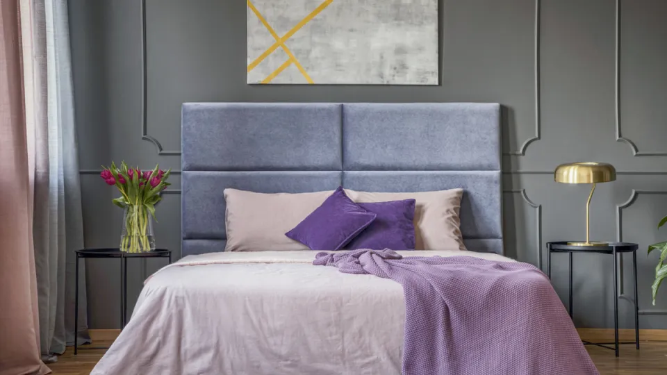 Nowoczesna sypialnia w szarościach