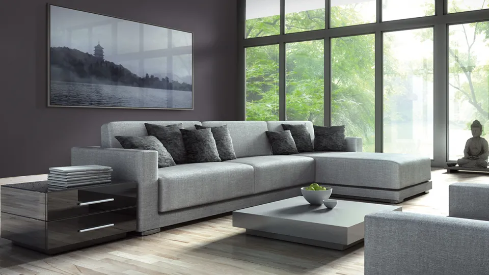 Inspiracje dla salonu w szarej tonacji Tikkurila Deco Grey