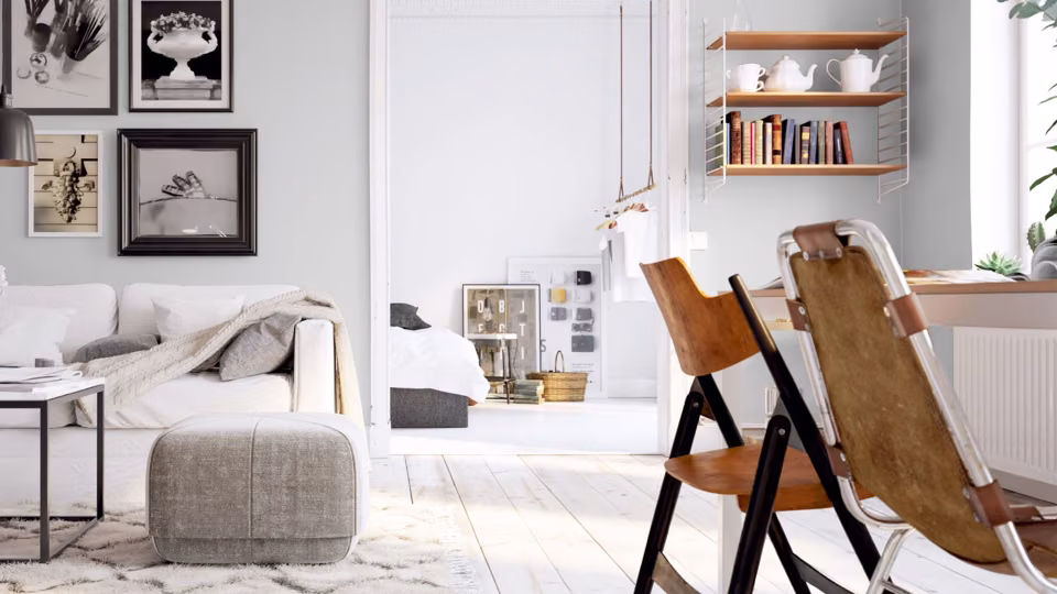 Salon inspirowany skandynawskim stylem