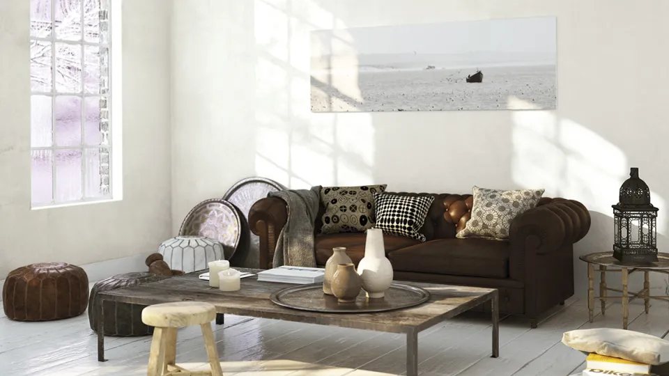 Inspiracja wnętrza w tonacji Off-white - kolor Mist