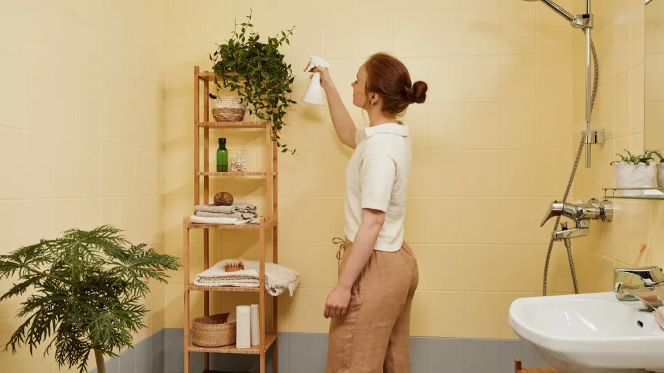 łazienka pomalowana farbą do płytek Tikkurila Luja Ceramic Tiles