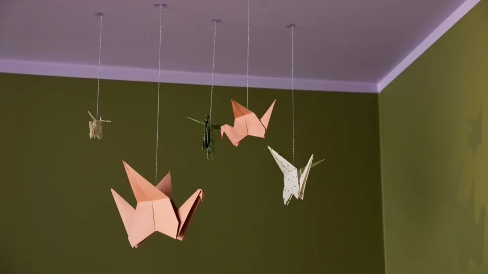 pokój dziecięcy w ciemnej zieleni