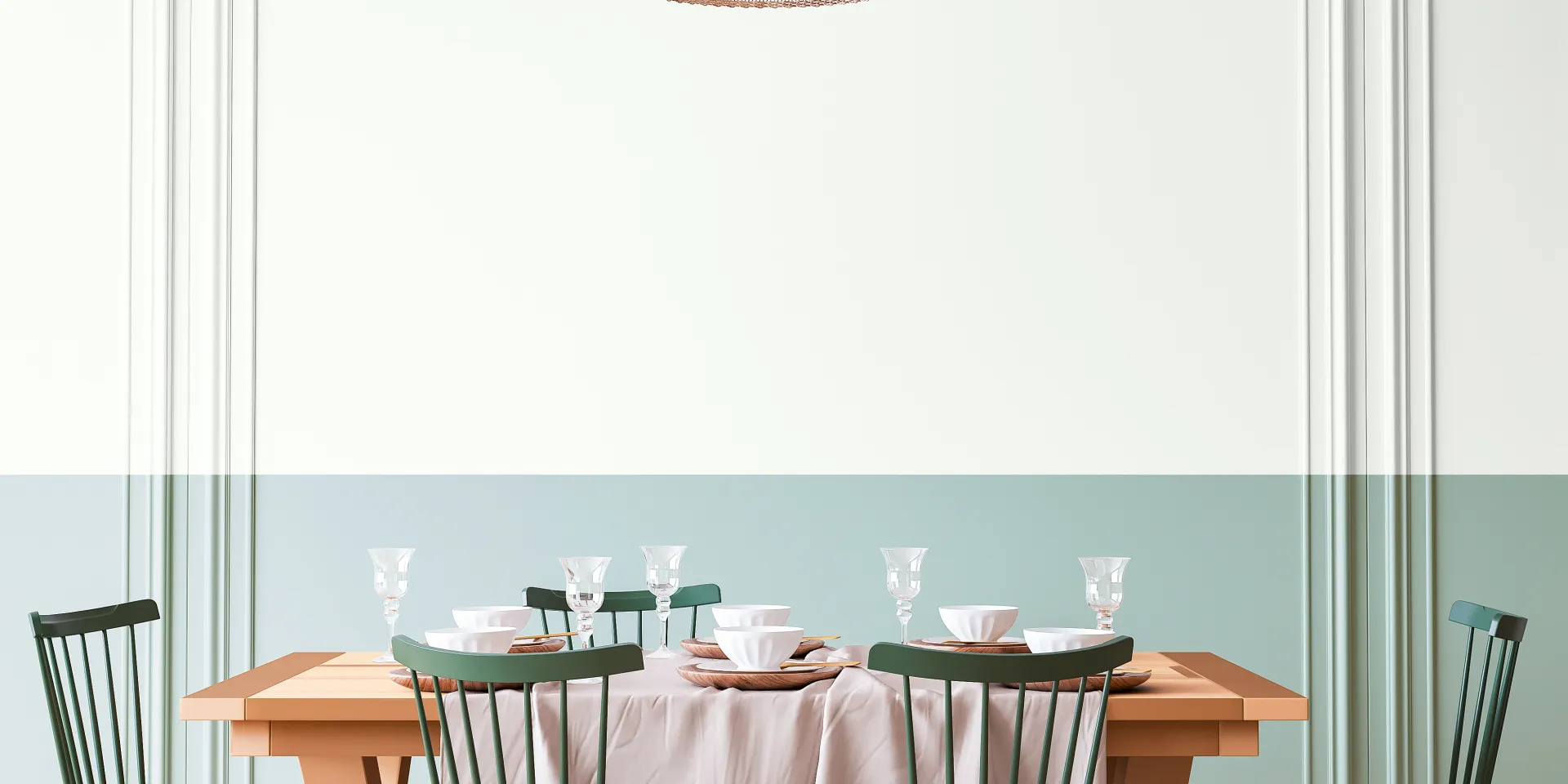 Aranżacja jadalni z wykorzystaniem farb w tonacji off-white - kolor Foam