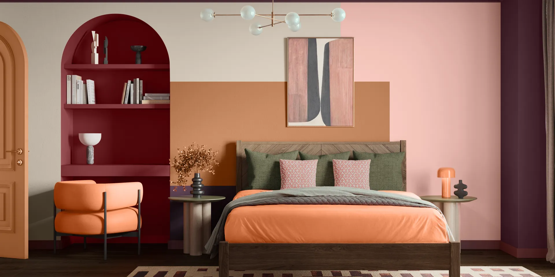 Wnętrze w kolorach trendu Tikkurila Authentic.