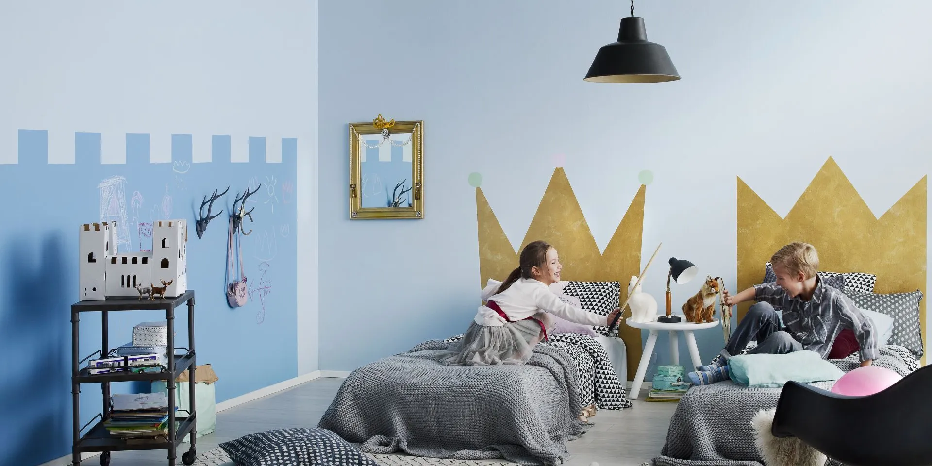 Farby do pokoju dziecięcego w aranżacji magicznego zamku