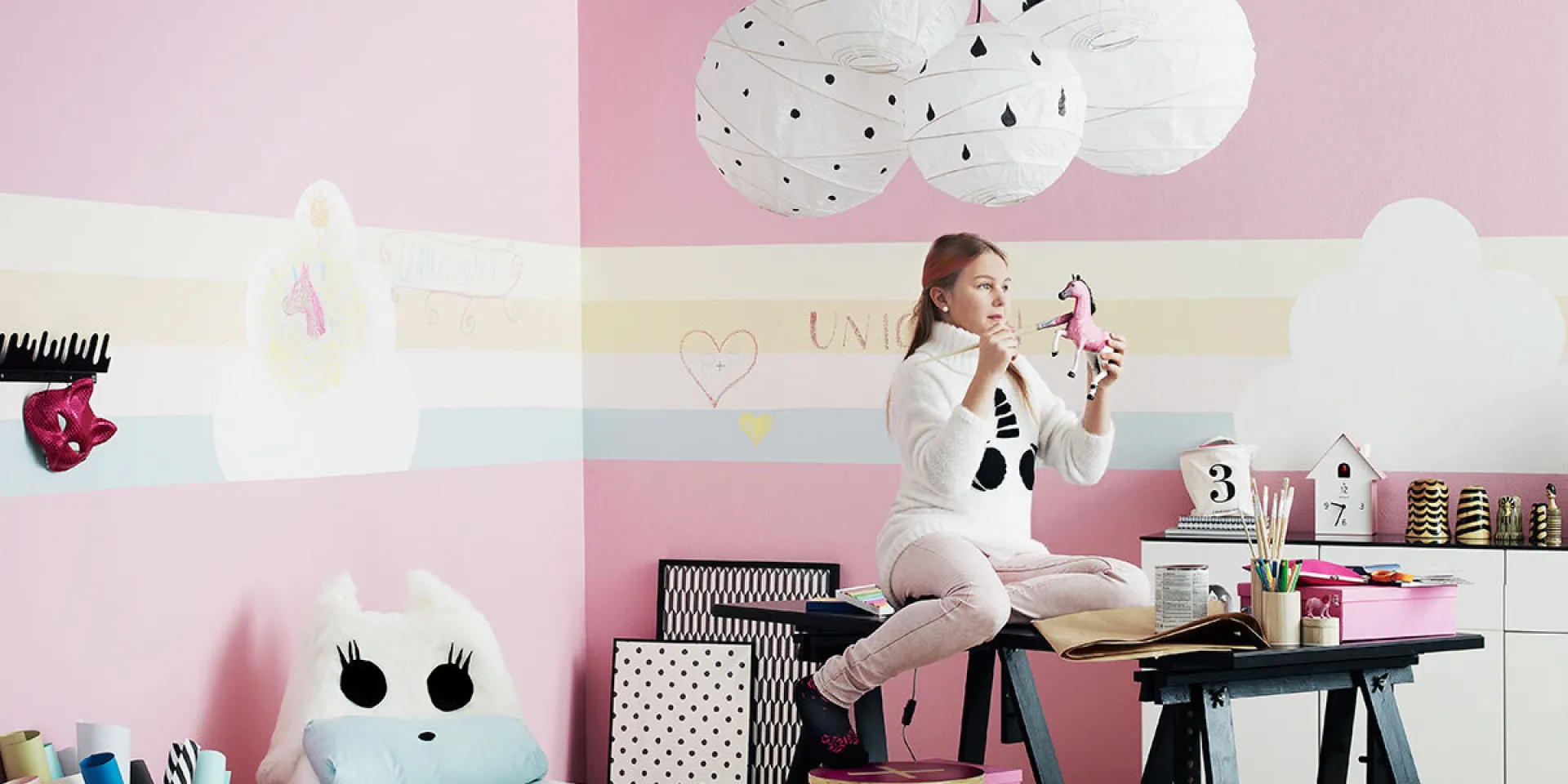 Pomysł na pokój dziewczynki w pastelowych kolorach