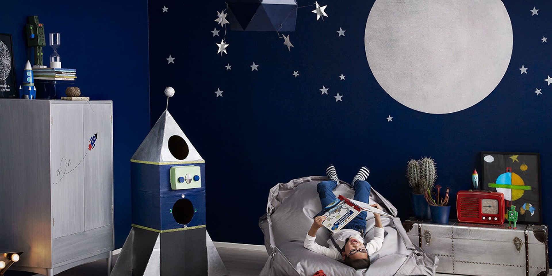 Inspiracja księżycowej krainy w kolorach Tikkurila do pokoju dziecka