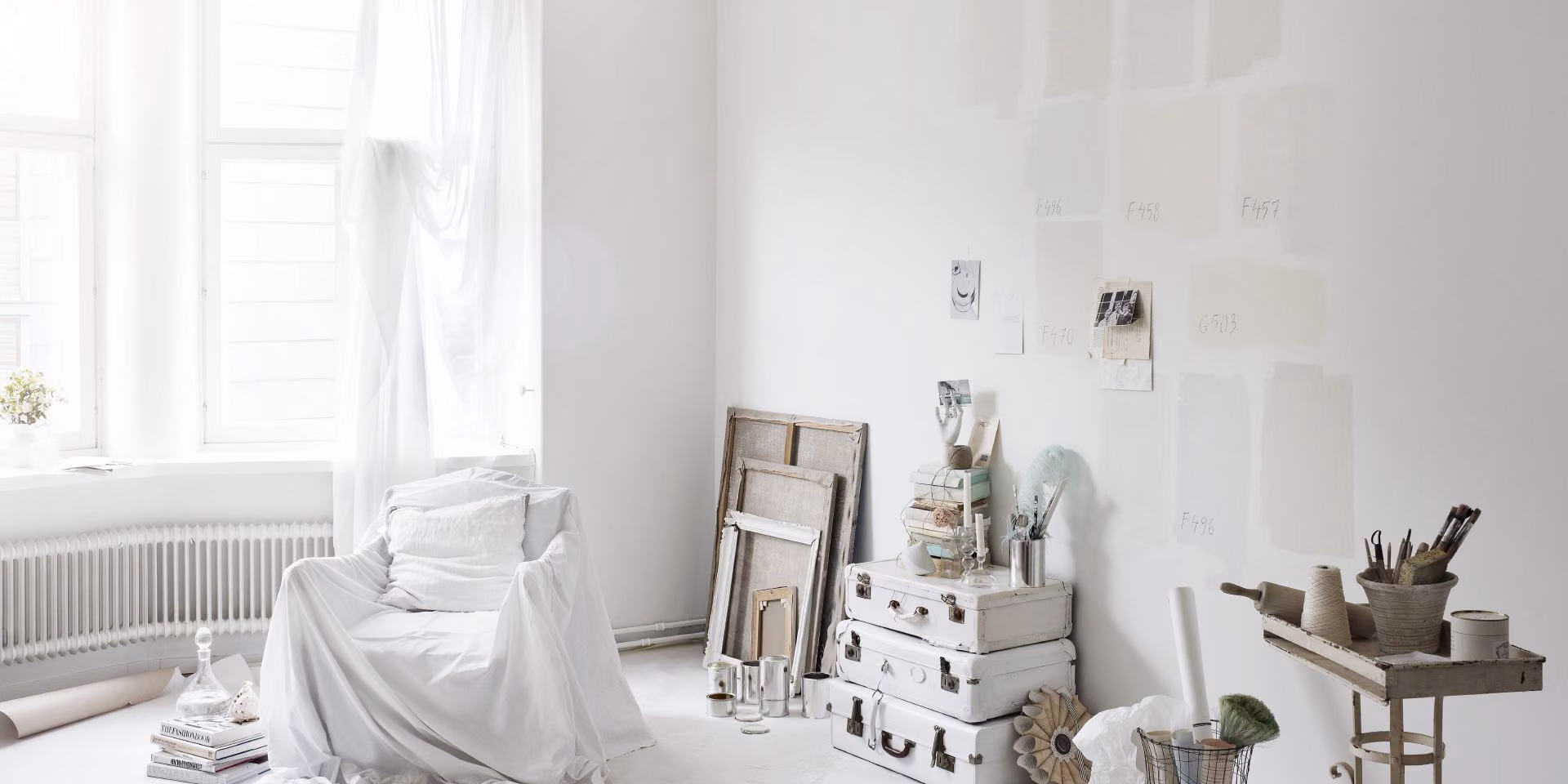 Inspiracje dla wnętrza pracowni w bieli