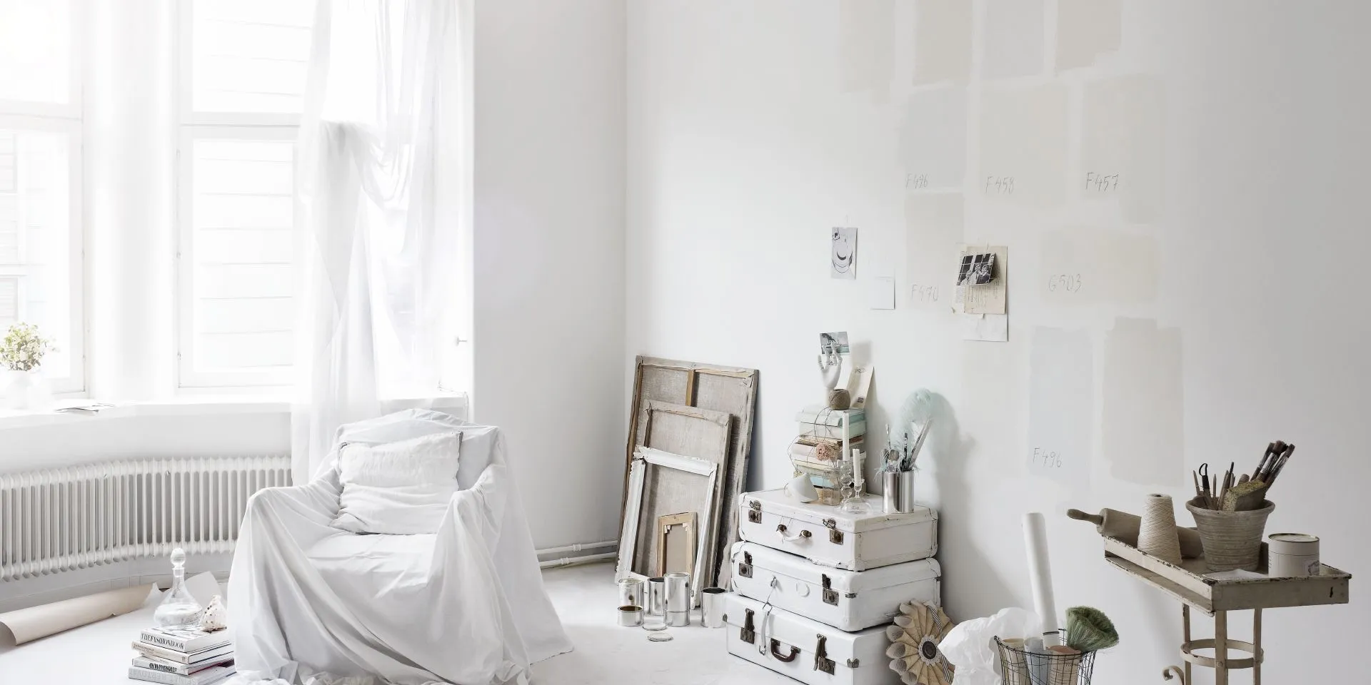 Inspiracje dla wnętrza pracowni w bieli