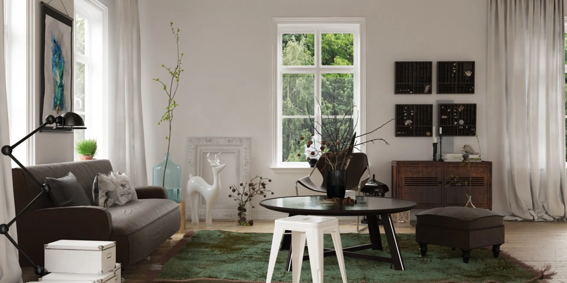 Aranżacja wnętrza w tonacji Off-white - kolor Marble