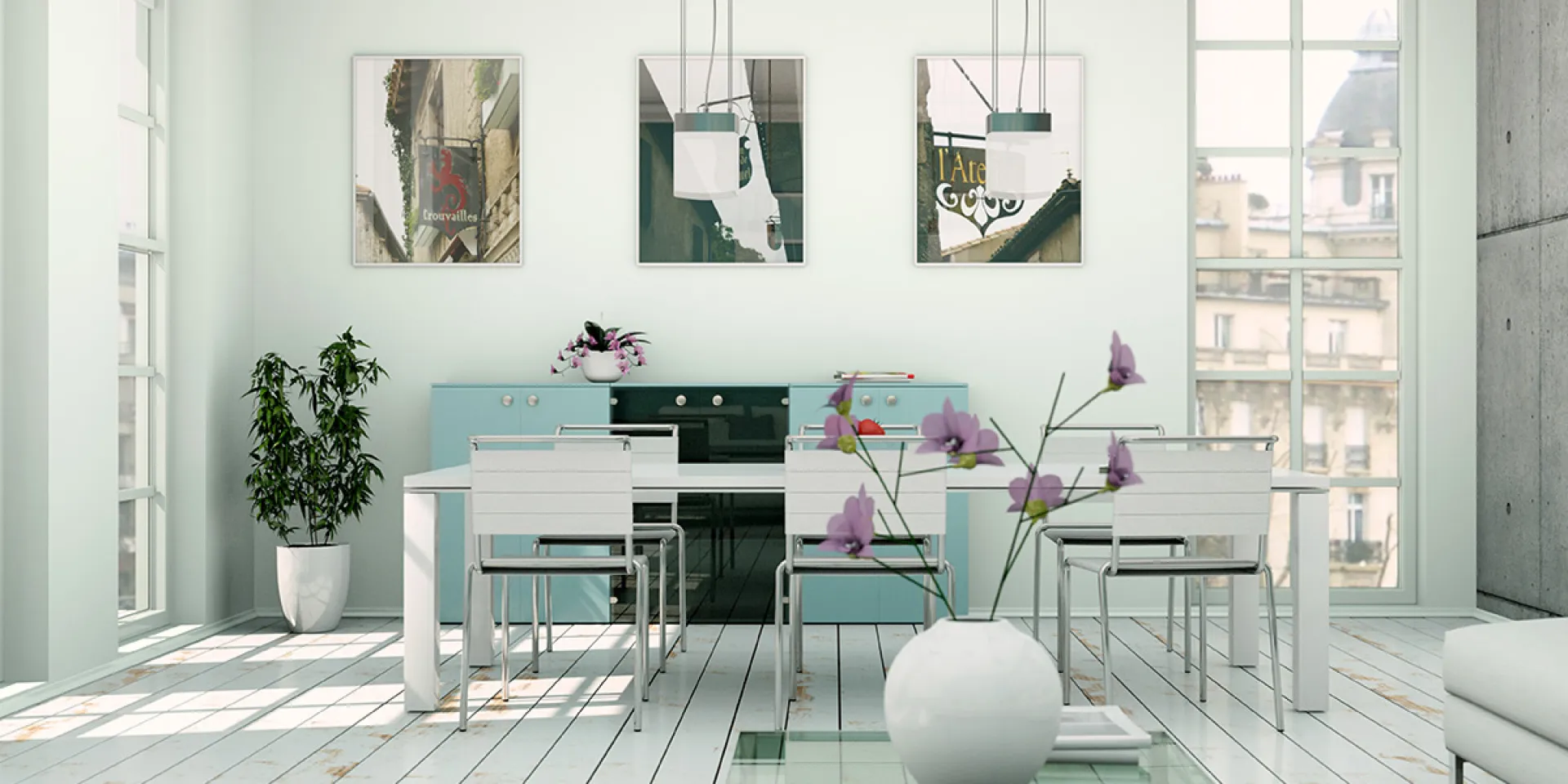 Inspiracja wnętrza w tonacji Off-white - kolor Siren