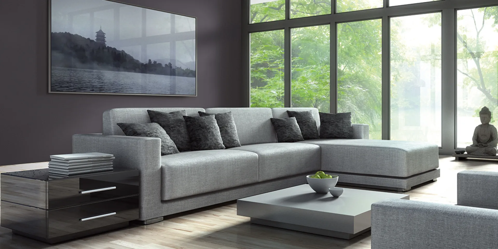 Salon inspirowany komfortem i spokojem