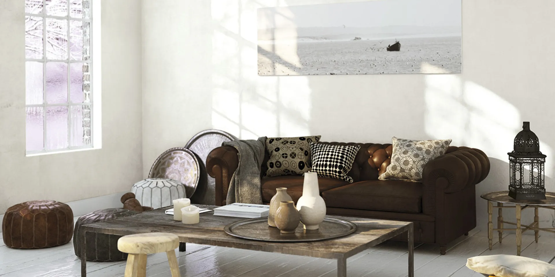 Inspiracja na malowanie wnętrza w tonacji Off-white - kolor Mist