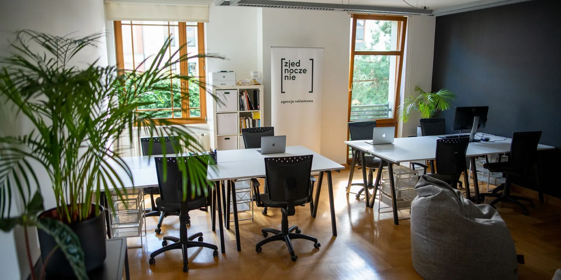 Pomieszczenia biurowe agencji digital w Gdańsku.