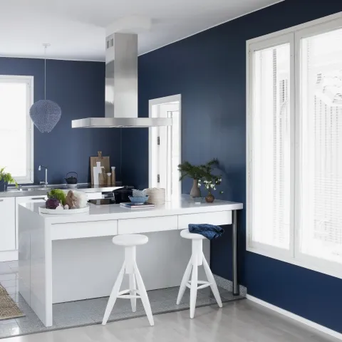 Kuchnia w niebieskiej palecie barw