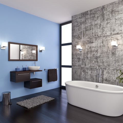 Nowoczesne aranżacje łazienki w niebieskich odcieniach