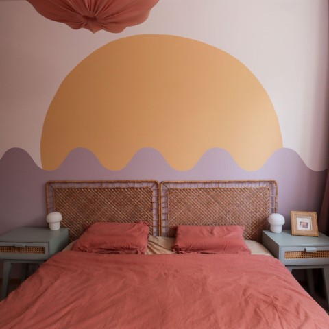 sypialnia malowana farbą Tikkurila Optiva