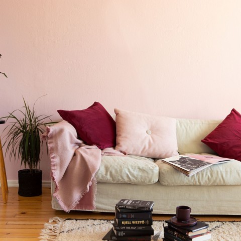 salon w różowych kolorach