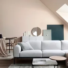 Elegancki salon w beżu Tikkurila Angora