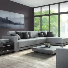Inspiracje dla salonu w szarej tonacji Tikkurila Deco Grey
