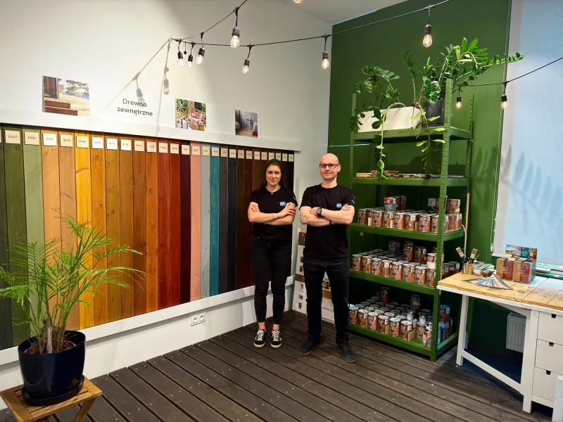 Showroom Tikkurila - strefa drewna