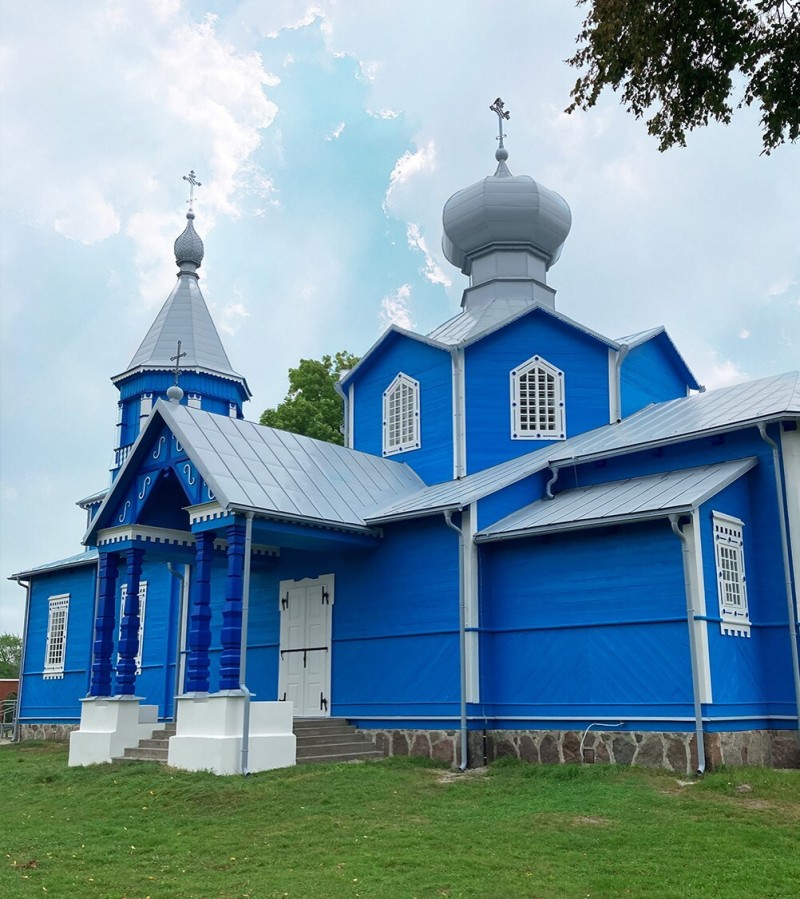 Cerkiew w Pasynkach - elewacja malowana farbami Tikkurila