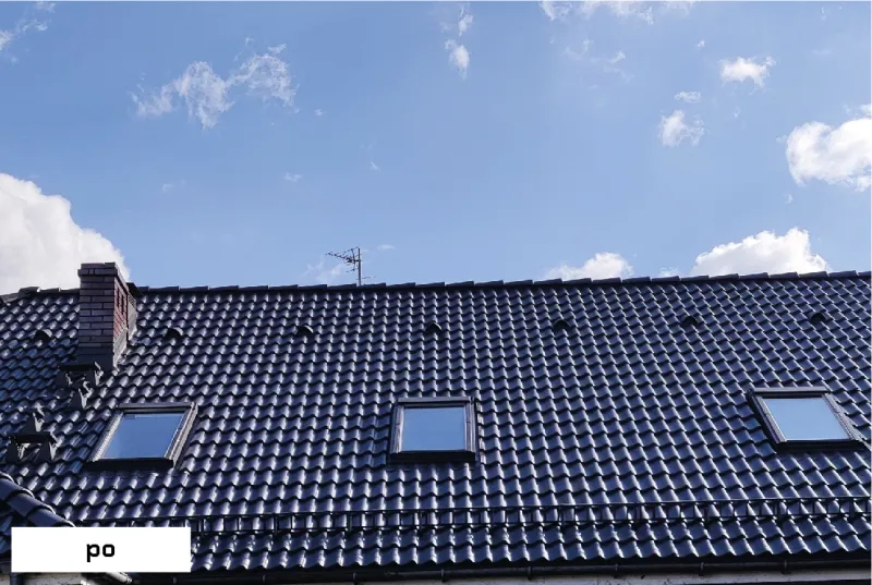 dach pomalowany farbą do dachów Tikkurila Isonit 20