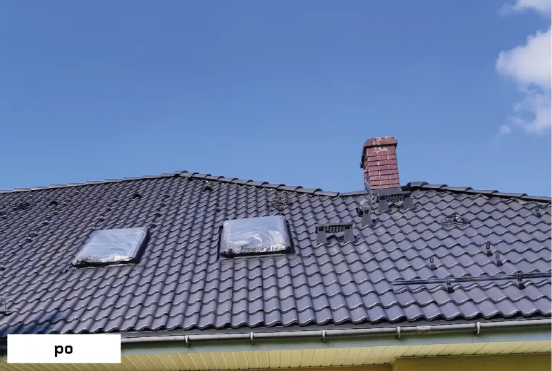 dach pomalowany farbą do dachów Tikkurila Isonit 20