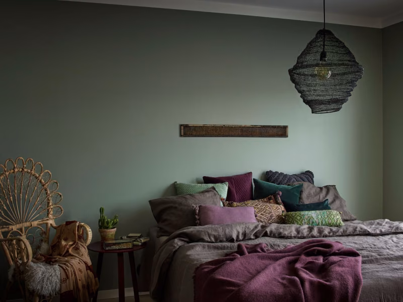 sypialnia w stylu boho